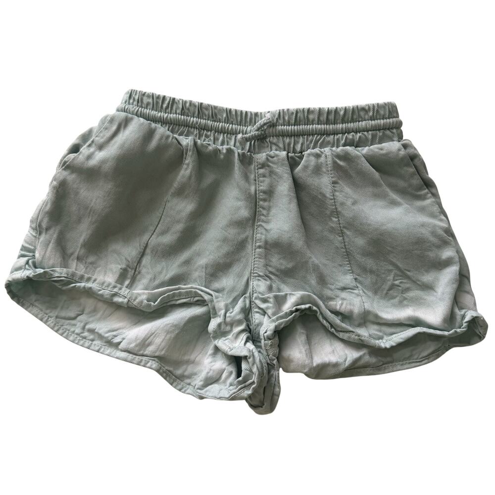 Zara Girls Lyocell Green Dip Dye Pull-On Shorts Size 6